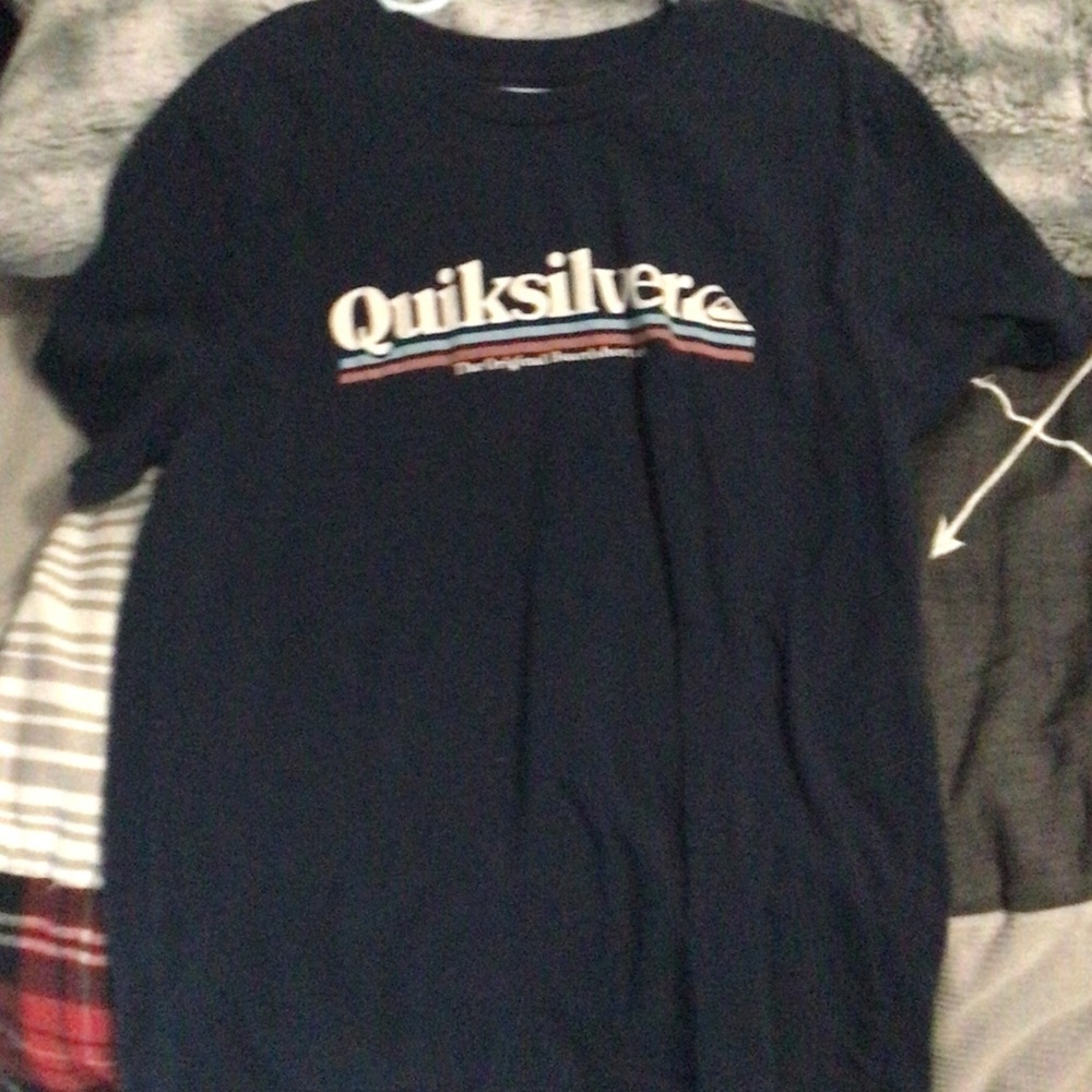 Quiksilver Navy Tee with Logo